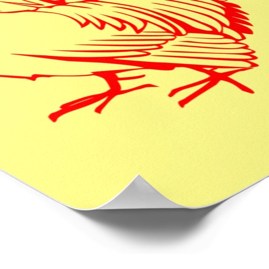 Hähnchenrothühner-Briefmarke Poster (Ecke)