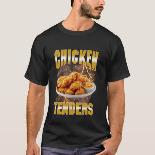 Hähnchenstreifen-Liebhaber-Meme Lustig 90er Bootle T-Shirt