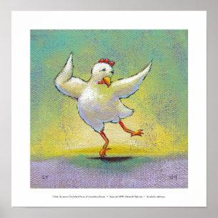 Hähnchentänzerin Moderne Interpretation Spaß Kunst Poster