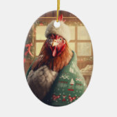 Hähnchentier, Kawaii, Niedliches Haustier-Lover-Ge Keramik Ornament (Vorne)