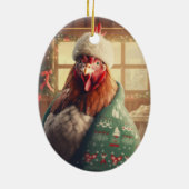 Hähnchentier, Kawaii, Niedliches Haustier-Lover-Ge Keramik Ornament (Hinten)