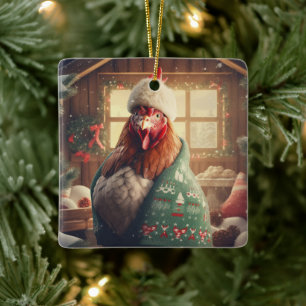 Hähnchentier, Kawaii, Niedliches Haustier-Lover-Ge Keramikornament