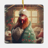 Hähnchentier, Kawaii, Niedliches Haustier-Lover-Ge Keramikornament (Vorderseite)