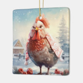 Hähnchentier, Kawaii, Niedliches Haustier-Lover-Ge Keramikornament (Links)