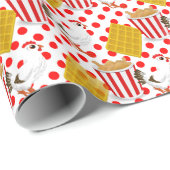 Hähnchenwaffeln Geschenkpapier (Rolleneckpunkt)