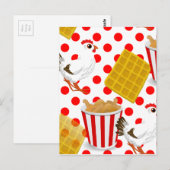 Hähnchenwaffeln Postkarte (Vorne/Hinten)