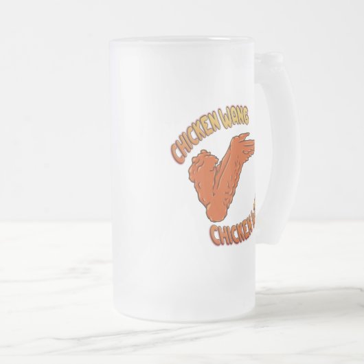 Hähnchenwing Mattierte Tasse (VorderseiteRechts)