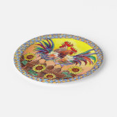 HÄHNE durch SHARON SHARPE Pappteller (Schrägansicht)