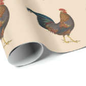 Hähne Geschenkpapier (Rolleneckpunkt)
