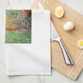 Hähne Geschirrtuch (Viertel Falte)