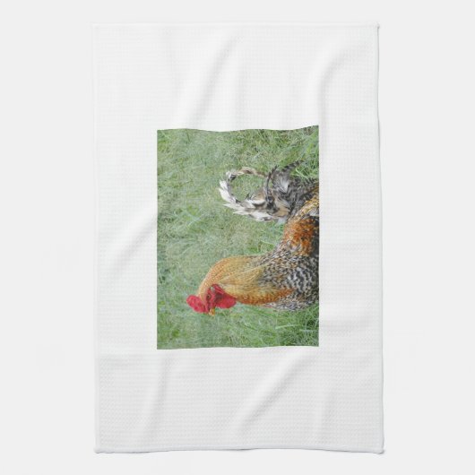 Hähne Geschirrtuch (Vertikal)