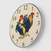 Hähne Große Wanduhr (Winkel)