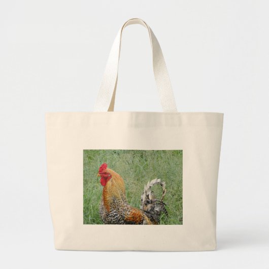 Hähne Jumbo Stoffbeutel (Vorne)