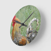 Hähne Runde Wanduhr (Winkel)