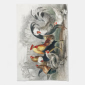 Hähne und Hühner Geschirrtuch (Vertikal)