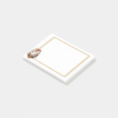 Hahnen-Wappenschild Post-it Klebezettel (angewinkelt)