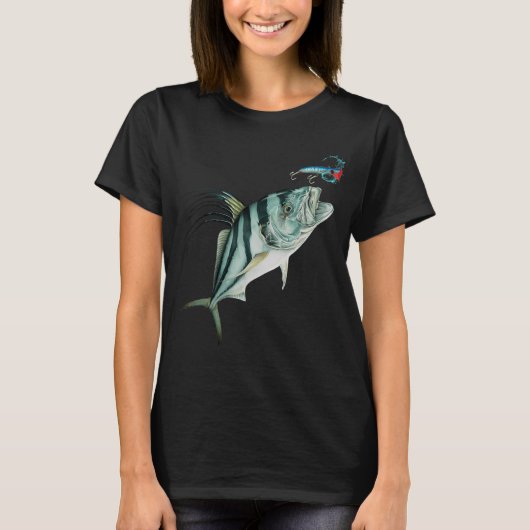 Hahnenfisch und Popper T-Shirt (Vorderseite)