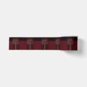 Hahnenkampf-Palmenbaum-Verpackungspapier-Design 1 Ripsband (Vorderseite)