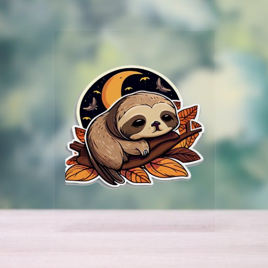 Hahnenkürbis Halloween Sticker Stil 2 Klassik T- Acrylschild (Neutral)