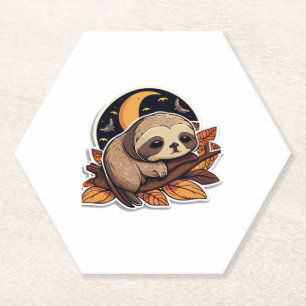 Hahnenkürbis Halloween Sticker Stil 2 Klassik T- Untersetzer
