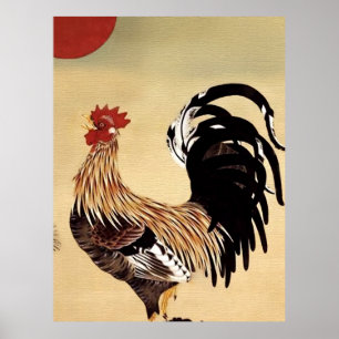 Hahnenschrei von Ito Jakuchu Poster