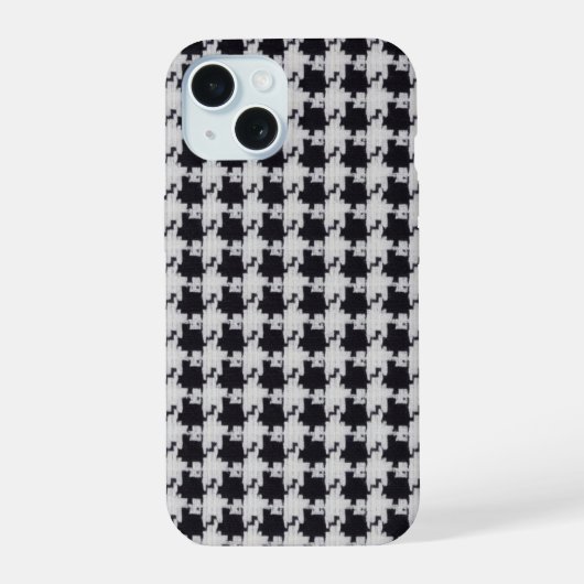Hahnentritt iPhone 15 Hülle (Rückseite)