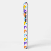 Hahnentritt-Multicolor+Weiß-Muster iPhone Hülle (Linke Seite)