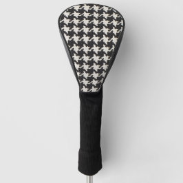 Hahnentritt Schwarz Weiß Muster Golf Headcover