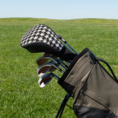 Hahnentritt Schwarz Weiß Muster Golf Headcover (In SItu)