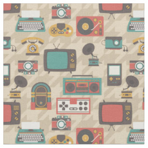Hahnentritt Vintage Retro Nostalgie Musikbox Stoff