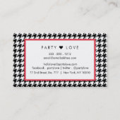 HAHNENTRITTMUSTER 2 | Schwarz/Weiß | Anpassbar Visitenkarte (Rückseite)