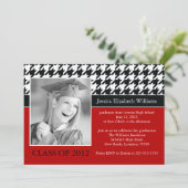 Hahnentrittmuster-Abschluss Einladung (Stehend Vorderseite)