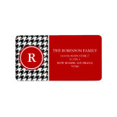 Hahnentrittmuster Adressaufkleber (Vorne)