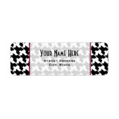 Hahnentrittmuster-Adressetikett (Vorne)