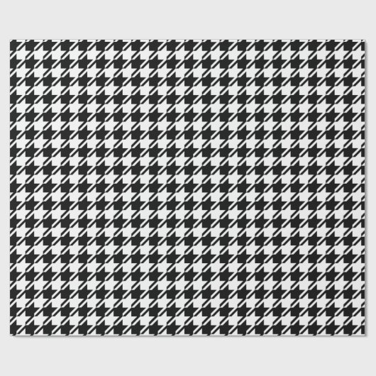 Hahnentrittmuster Black+White Big Pattern Geschenkpapier (Flach)