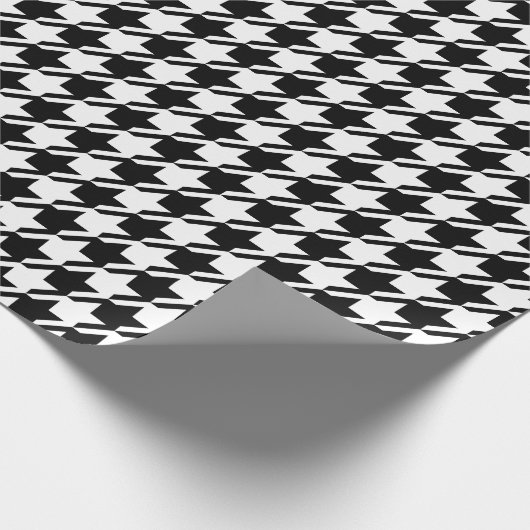 Hahnentrittmuster Black+White Big Pattern Geschenkpapier (Ecke)