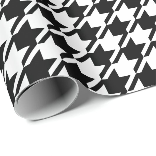 Hahnentrittmuster Black+White Big Pattern Geschenkpapier (Rolleneckpunkt)