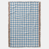 Hahnentrittmuster Blau+Creme Muster Decke (Vorderseite Vertikal)