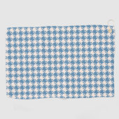Hahnentrittmuster Blau+Creme Muster Golfhandtuch (Horizontal)