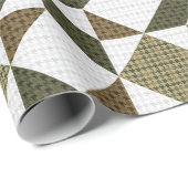 Hahnentrittmuster-Block-Steppdecken-Entwurf Geschenkpapier (Rolleneckpunkt)