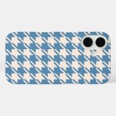 Hahnentrittmuster Blue + Cream Big Pattern Case-Mate iPhone Hülle (Rückseite (Horizontal))