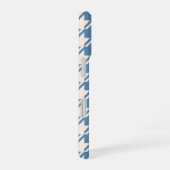 Hahnentrittmuster Blue + Cream Big Pattern iPhone 16 Hülle (Rechte Seite)