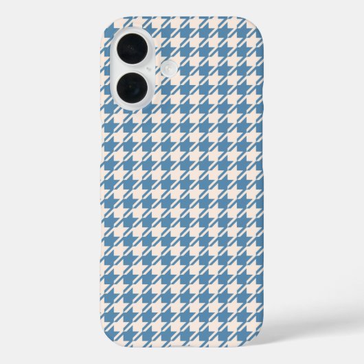 Hahnentrittmuster Blue+Cream Rpt Muster Case-Mate iPhone Hülle (Rückseite)