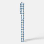 Hahnentrittmuster Blue+Cream Rpt Muster Case-Mate iPhone Hülle (Rückseite / Links)