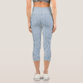 Hahnentrittmuster Blue+Cream Sml-Muster Capri Leggings (Rückseite)