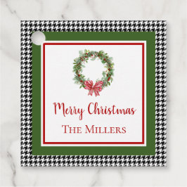 Hahnentrittmuster Border Christmas Favor Tag Geschenkanhänger
