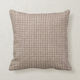 Hahnentrittmuster-Brown-Muster Kissen