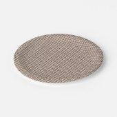 Hahnentrittmuster-Brown-Muster Pappteller (Schrägansicht)