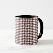 Hahnentrittmuster Brown und Weiß Tasse (VorderseiteRechts)