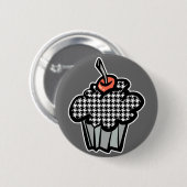 Hahnentrittmuster Button (Vorne & Hinten)